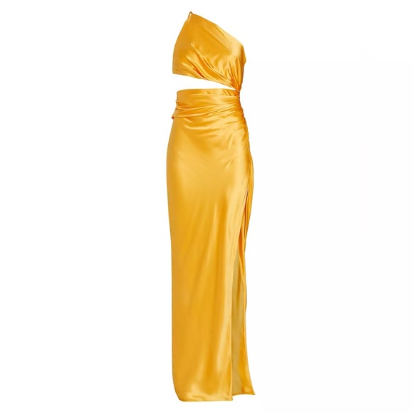 NWT The Sei Silk Cut-Out Gown in Yolk Size 10 - Picture 2 of 7
